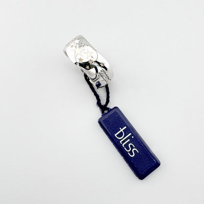 Anillo Bliss Gioielli con motivos de estrellas y superficie plateada pulida