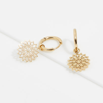 Earrings with openwork flowers IRL (France)