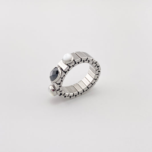 Ring with black crystal Nomination (Italy)