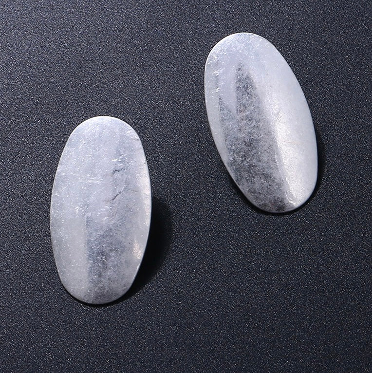 Oval silver earrings Sonata (Spain)