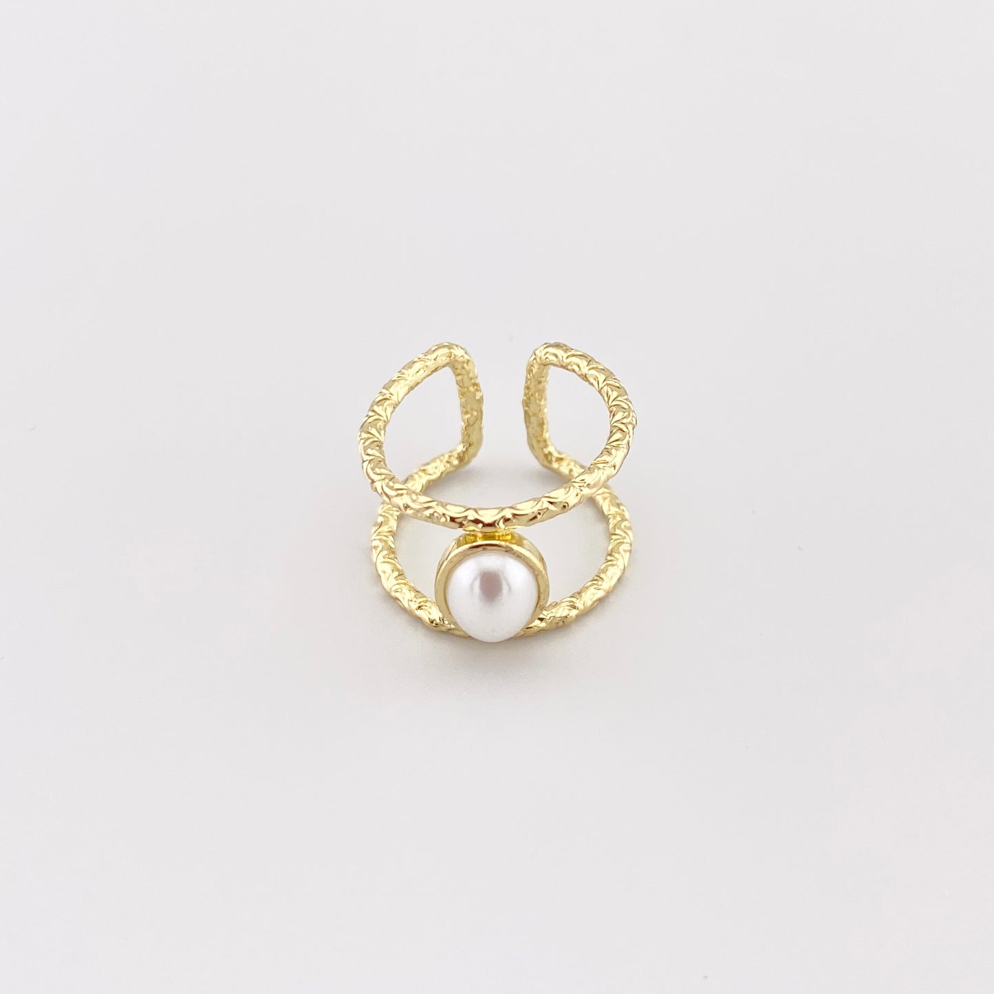 Double ring with pearl IRL (France)