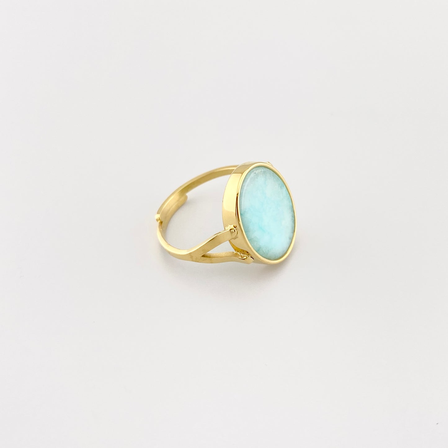 Ring with oval amazonite IRL (France)