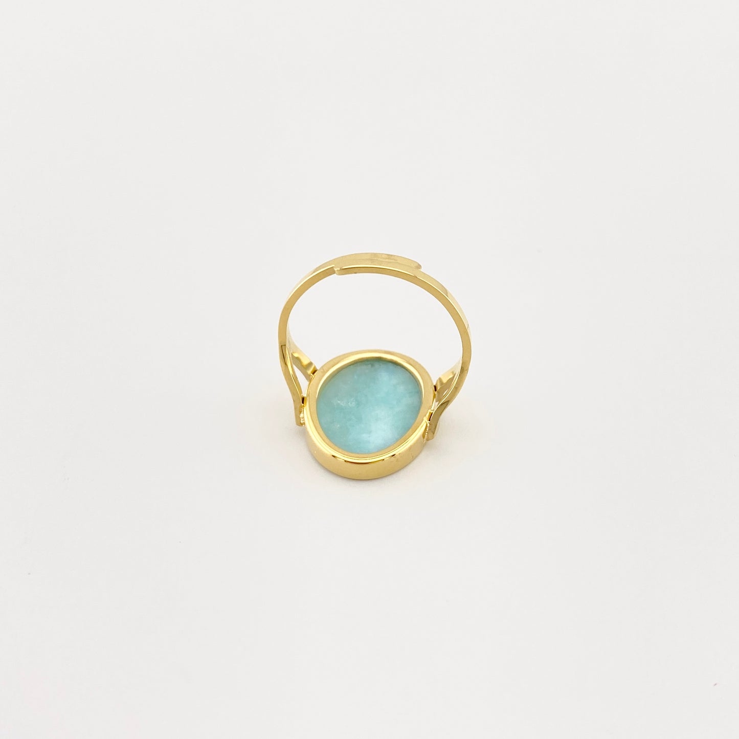 Ring with oval amazonite IRL (France)