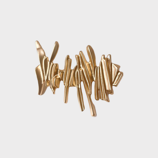 Large geometric brooch