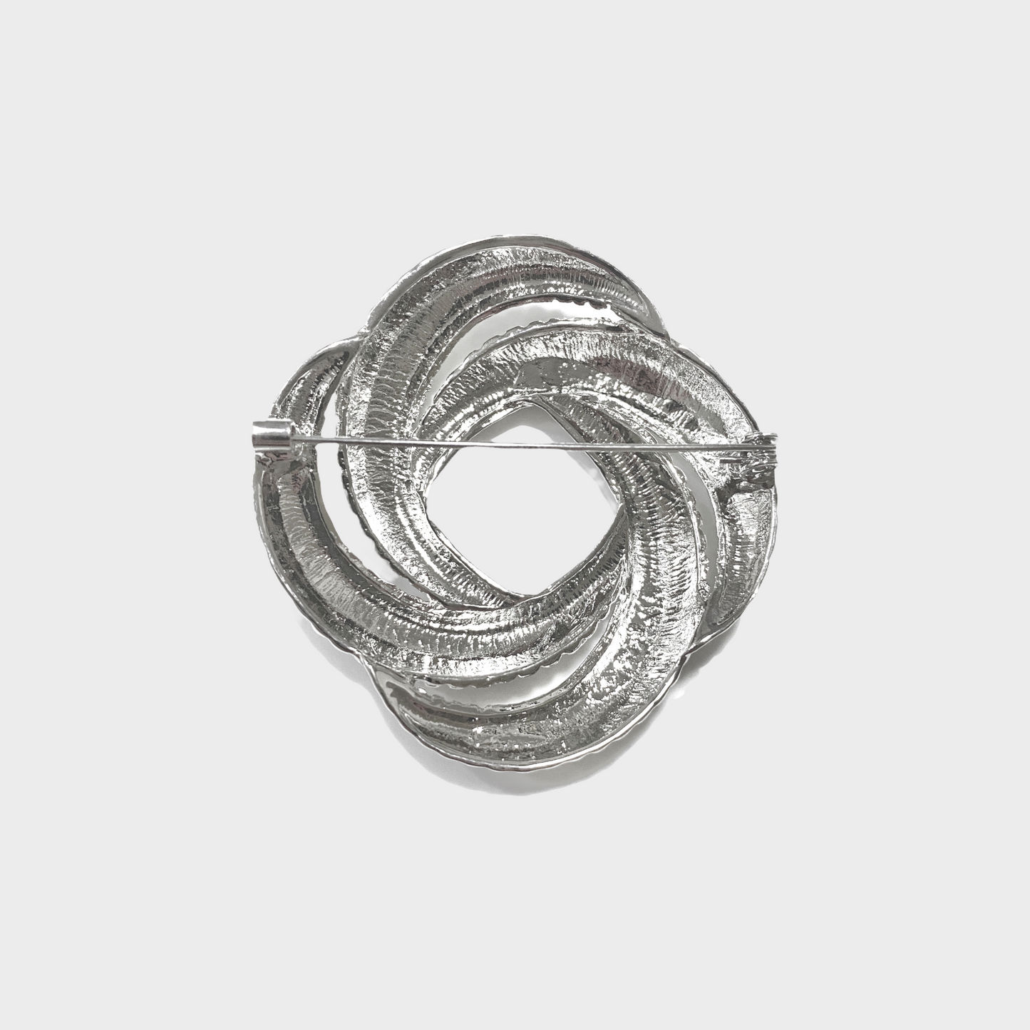 Geometric brooch, silver color