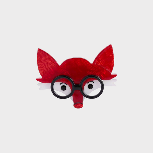 Acrylic fox brooch, stylish and fun
