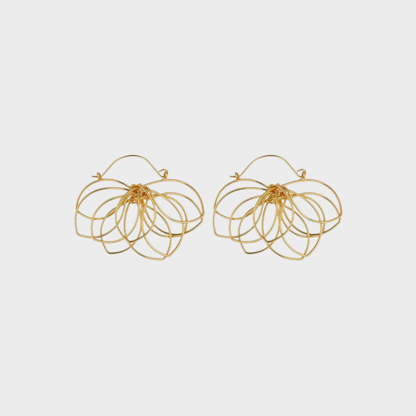 Beautiful earrings in the shape of flowers