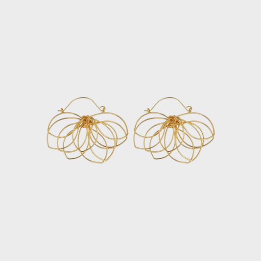 Beautiful earrings in the shape of flowers