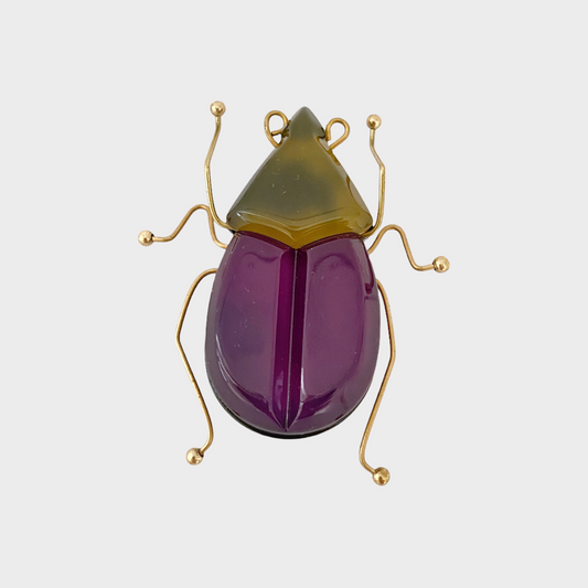 Brooch big beetle fuchsia SNT (Spain)