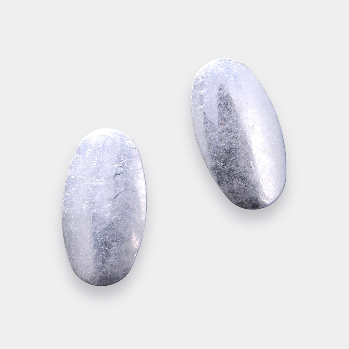 Oval silver earrings Sonata (Spain)